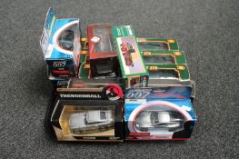 A tray of ten boxed die cast vehicles to include Corgi James Bond, Eddie Stobart,