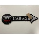 A cast iron plaque - Audi garage