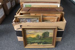 A box of continental school pictures, prints,