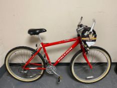 A Raleigh Cro-mo III 24 speed mountain bike and a Magnum Plus Mag Robust cycle lock with keys as