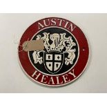 A cast iron plaque - Austin Healey