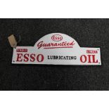 A cast iron sign - Esso lubricating oil