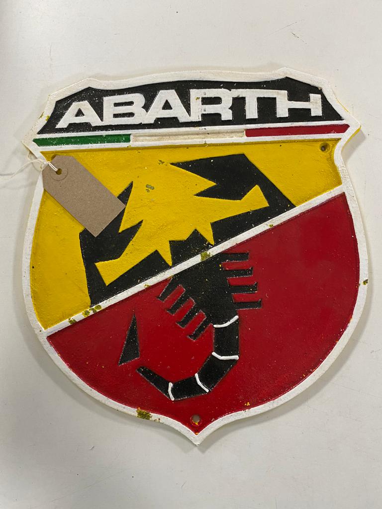 A cast iron plaque - Abarth