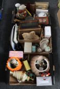 Three boxes of miscellaneous - pictures, china, books,