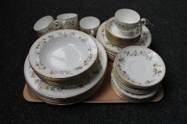 Fifty-three pieces of Wedgwood Mirabelle tea and dinner ware