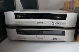 Two Mitsubishi stereo video cassette recorders,