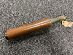 A brass leather cased nautical telescope