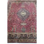 An axminster carpet 271 cm x 210 cm CONDITION REPORT: General wear and use but