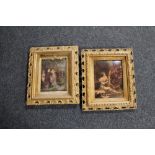 Two gilt framed Victorian chrystoleums
