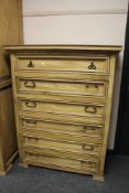 A Barker & Stonehouse six drawer pine chest,