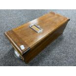 A wooden cash drawer