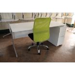 A rectangular office desk,