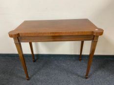 A Victorian inlaid mahogany card table, width 97 cm CONDITION REPORT: Width 97 cm,