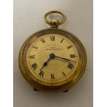 A brass cased Swiss ivy lady's pocket watch