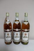 Three bottlers of Keo Brandy 1l (3)