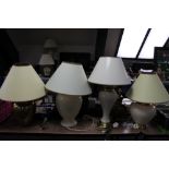 Five assorted table lamps,