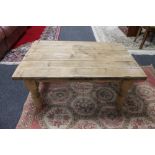 A reclaimed pine coffee table