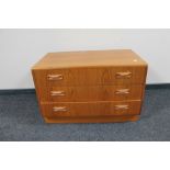 A teak G-Plan three drawer chest CONDITION REPORT: Internal drawer size 75 cm x 38