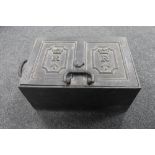 An early twentieth century metal floor safe,