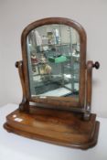 A Victorian mahogany toilet mirror