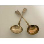 A pair of William IV silver ladles, John, Henry & Charles Lias, London 1831,