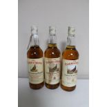 Three bottles The Famous Grouse Finest Scotch Whisky 75cl (3)