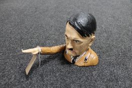 A cast iron novelty money box - Hitler