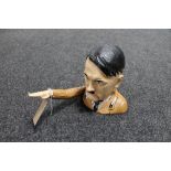 A cast iron novelty money box - Hitler