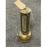 A vintage brass The Nobby miner's lamp