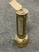 A vintage brass The Nobby miner's lamp