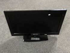An Akura 32 inch LCD TV with remote