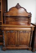 A Victorian mahogany double door chiffonier CONDITION REPORT: Width 108 cm,