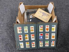 A box of stamps, postcards,