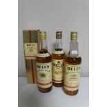 Four bottles of Bell's Old Scotch Whisky 75cl,