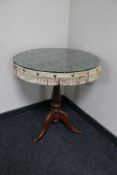 A Victorian mahogany tripod pedestal occasional table