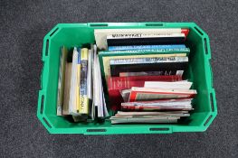 A basket of books and maps,