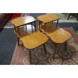 A pair of pine telephone tables