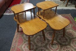 A pair of pine telephone tables