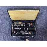 A four piece clarinet in fitted case