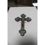 A 19th century Italian micro mosaic crucifix