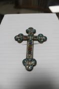 A 19th century Italian micro mosaic crucifix