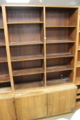 A Danish mid century double door bookcase CONDITION REPORT: Generally very good,