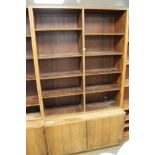 A Danish mid century double door bookcase CONDITION REPORT: Generally very good,