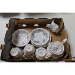 A tray of Royal Albert Silver Maple tea china