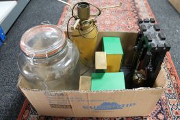 A box of storage jar with tap,