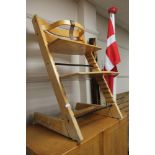 A Scandinavian child's high chair