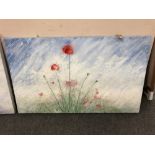 Royden Astrop, Poppies, oil on canvas,