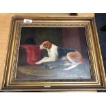 19th century school, hunting dog, oil on canvas CONDITION REPORT: 29cm by 24cm.