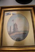 Bernard Benedict Hemy : a three masted boat by a shore line, watercolour, signed,