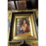 Four decorative gilded framed pictures